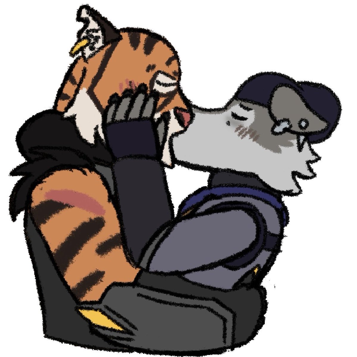 jackorangefr's tweet photo. my boyfriend wanted to see them kiss lol #fortnite #furryart #wendoscar https://t.co/yc3Hu73xxc