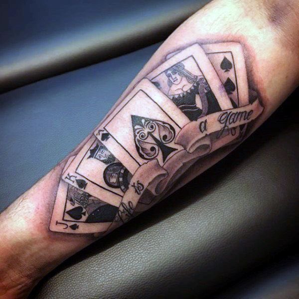Salmazzurco's tweet photo. There is no sadder sight at the table than an older $1/3 player with Poker tattoos . 

#poker #wsop https://t.co/xm7Zh8Wi9I
