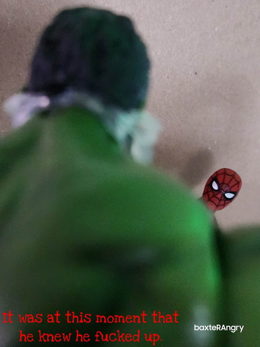 baxteRAngry's tweet photo. #ForTheLoveOfActionFigures
#HULK 👊🏻😡 #SpiderMan
#SpiderManBrandNewDay https://t.co/SFWoIwDQ85