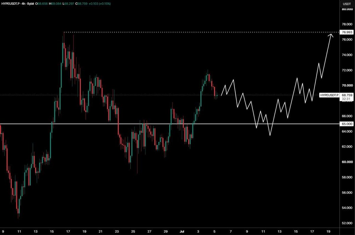 sharkcrypto_grp's tweet photo. $HYPE #Hyperliquid.

During its rally, the price of #HYPE broke through the $65 level. If the price holds this level during a correction, a new wave of growth will begin, aiming to reach previous highs.

FREE Signals And Trading Group Link In Bio🔝✅ https://t.co/szZyp8aZju