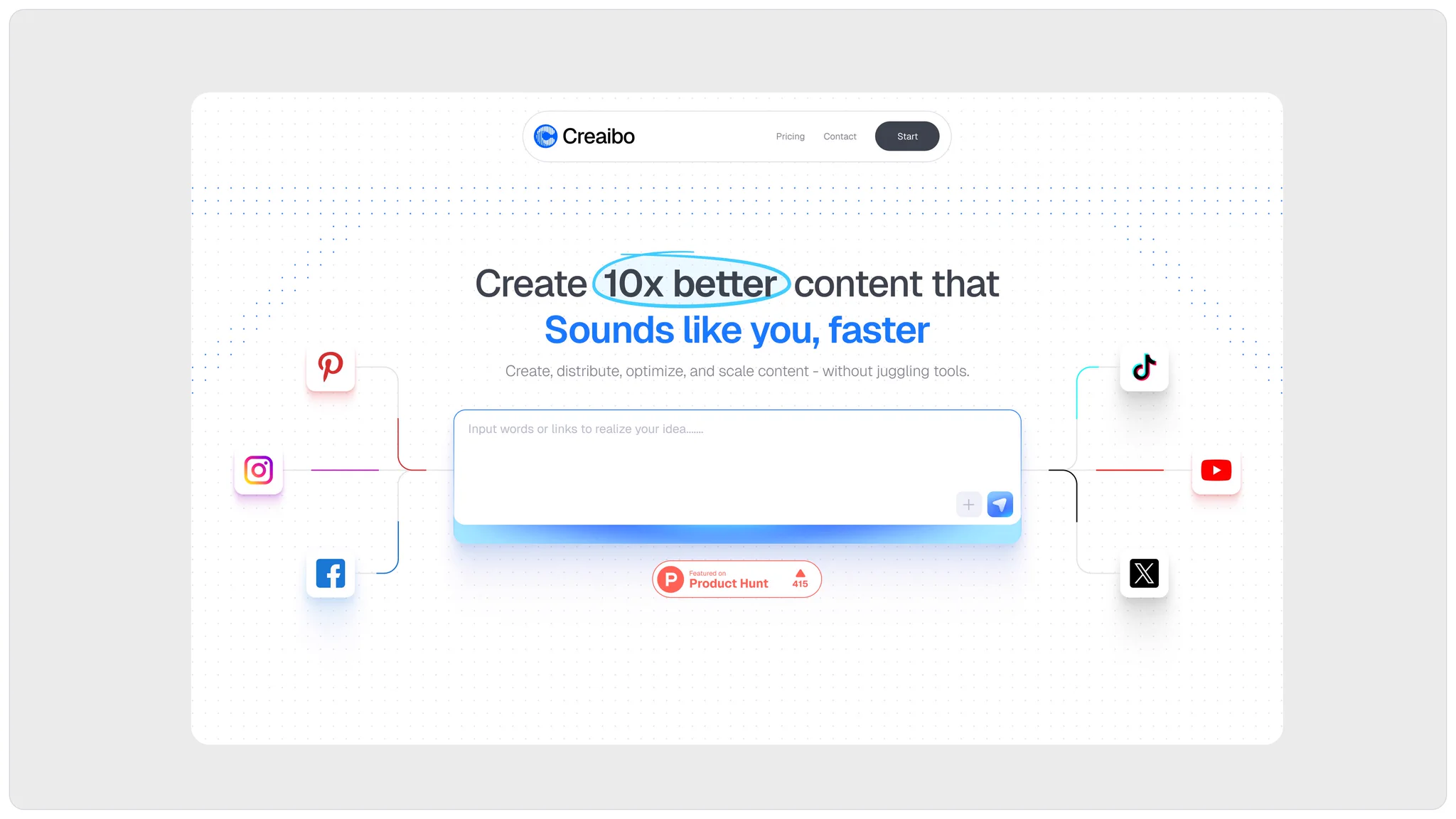 라이트 모드 SaaS UI 모음 — AI 콘텐츠 히어로·헬프데스크·계정 메뉴