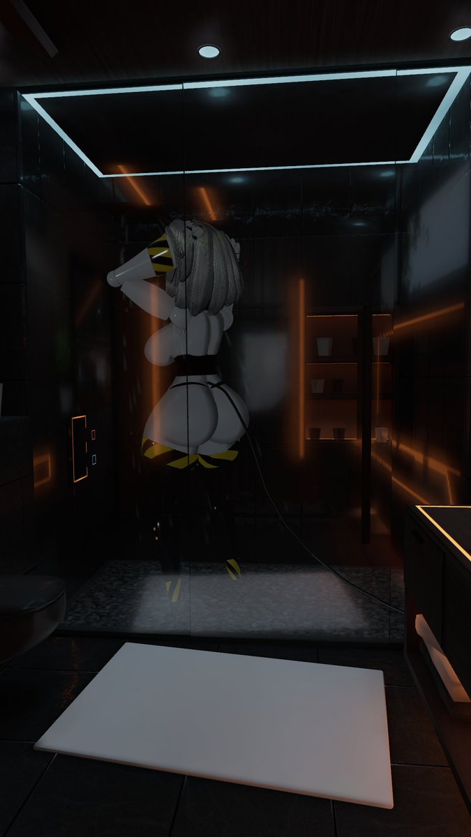 TMurarder's tweet photo. cooling off in the shower~ #murderdronesNSFW #NSFW #serialdesignationV https://t.co/O9EU8AUiDL