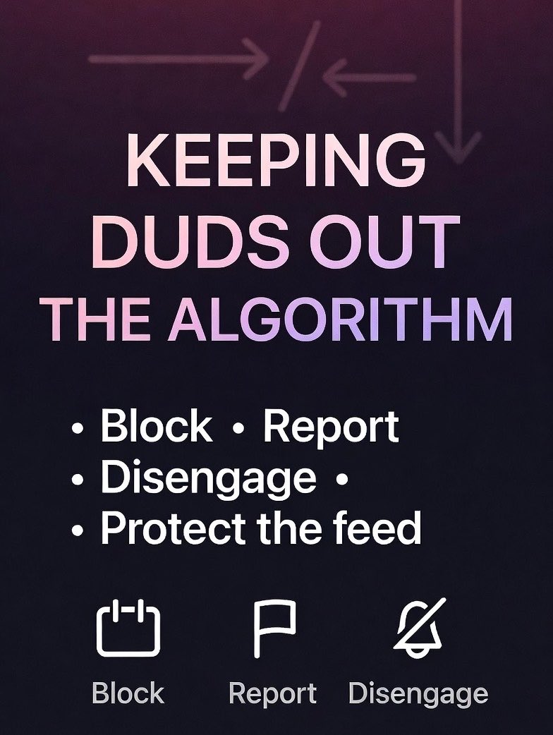FeelTheBass86's tweet photo. 🚨 PSA: Barbz this is how we will handle people boosting people who shouldn’t be in our algorithm. Please share, like, and repost

1. Document privately (take their names down + keep track)

2. Ask them directly to delete

3. If they don’t delete or respond → Report

4. Block + mute immediately