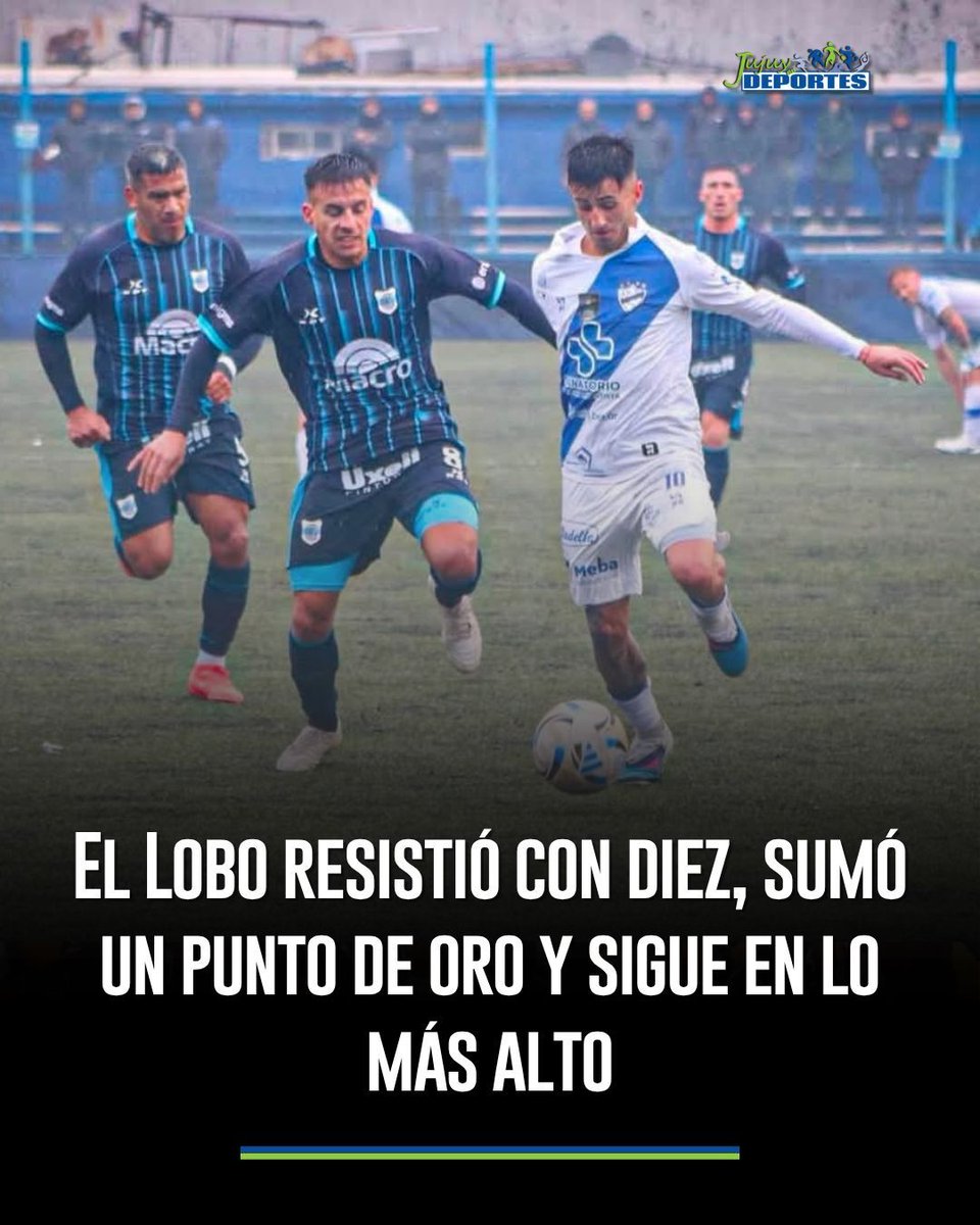 JujuyEnDeporte's tweet photo. UN PUNTAZO PARA EL LOBO
#GyEJujuy empató 1 a 1 con #Midland jugando más de una hora con diez jugadores. El Lobo resistió, sumó y sigue como líder de la Zona B de la #PrimeraNacional. 🐺⚽

📝 Leé la nota 👉 https://t.co/uhjWs5CcAB https://t.co/9Gt8sSd9Oq