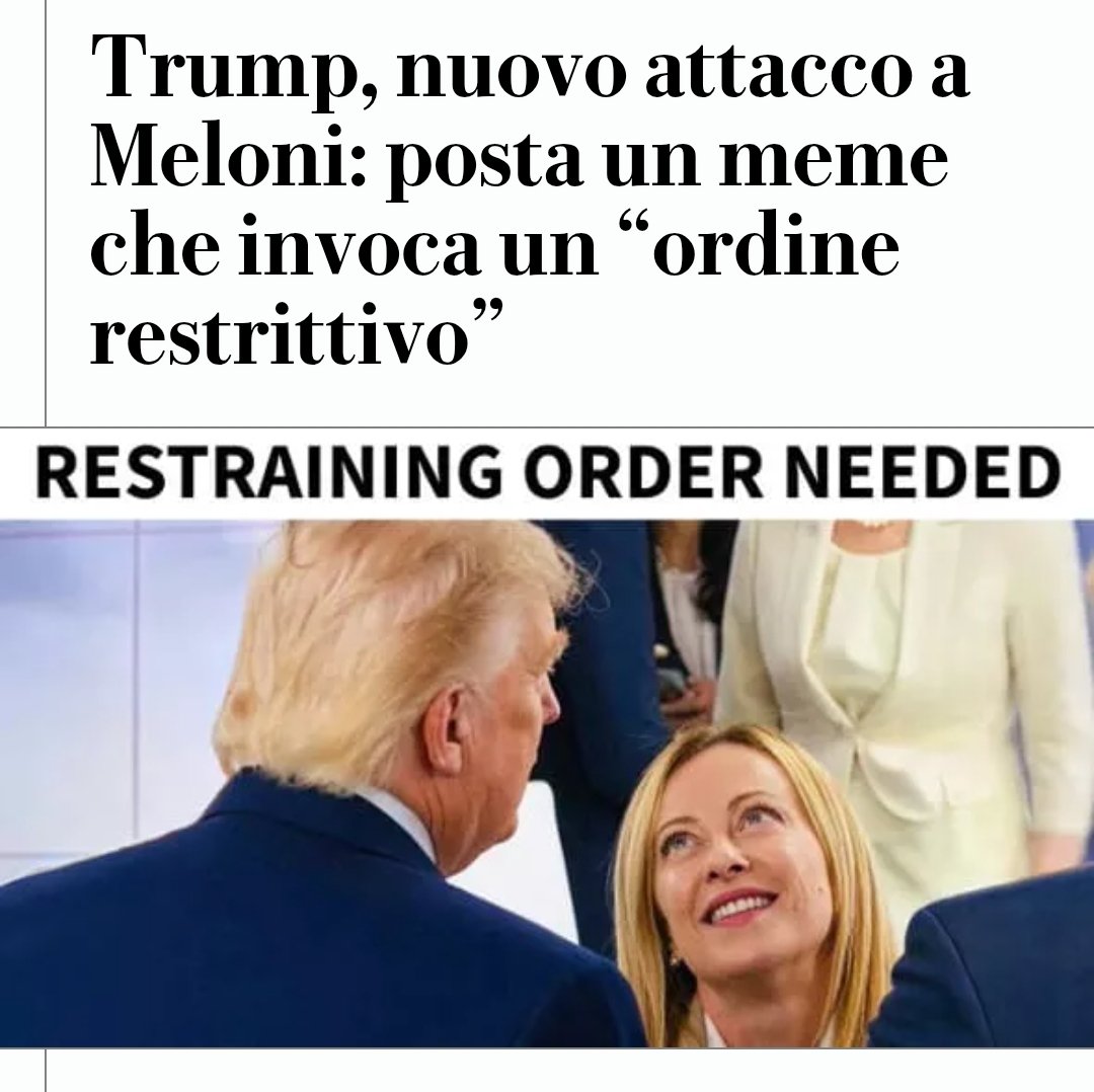Pamelo1313's tweet photo. La nuova Merkel presa a pesci in faccia da uno psicopatico americano. I sovranisti ai tempi della Meloni. Burattina. https://t.co/ClUbJM03Bb