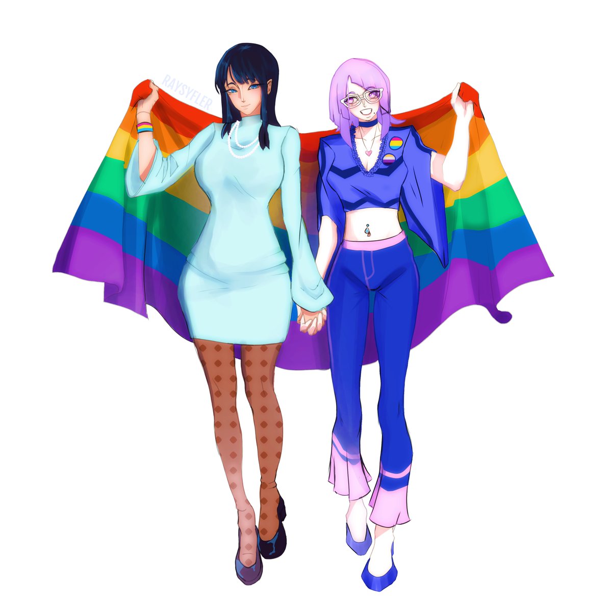 RAYSYFLER's tweet photo. I’m a bit late for Pride Month...
I’ve only just finished this picture 
yet another One Piece ocxcanon https://t.co/ef08BWcRj5