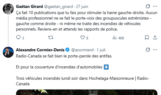 Elevraiste's tweet photo. ACD a un talent incroyable pour illuminer les poissons avec leurs idioties. Ici, un Boomer fâché de le voir utiliser sa tribune. Gaétan est très fâché: https://t.co/MYySVLTttC