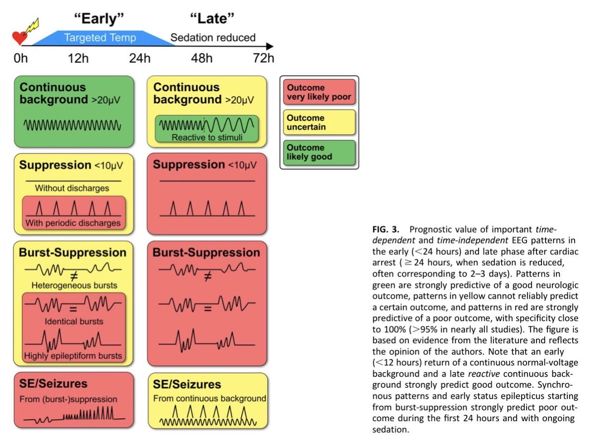 ICUAlgorithmLab's tweet photo. Prognostication after cardiac arrest: What does the latest evidence say about HIE? 🧠⚡
New review in J Clin Neurophysiol emphasizes:
✅ cEEG is king: Early continuous monitoring beats routine EEG for both good/poor outcome sensitivity.
✅ SSEP utility: Bilateral N20 absence = near 100% specificity for poor outcomes.
✅ New thresholds: Very low cortical SSEP amplitudes (~0.5 µV) are showing strong prognostic value.
Westhall et al.
Full details can be found in the article: https://t.co/7GZBcF4IV5
#NeuroTwitter #FOAMed #ICU #HIE #NeuroCritCare