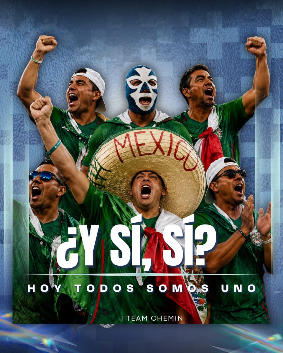 ElChemin1's tweet photo. Hoy es día de dejar a un lado las rivalidades y colores que nos apasionan! Hoy la afición del fútbol mexicano somos una sola, pintada de verde,  blanco y rojo! Hoy todos somos México por que unidos seremos invencibles! Hoy todos juntos por nuestro país! Hoy juntos somos MÉXICO! 🇲🇽