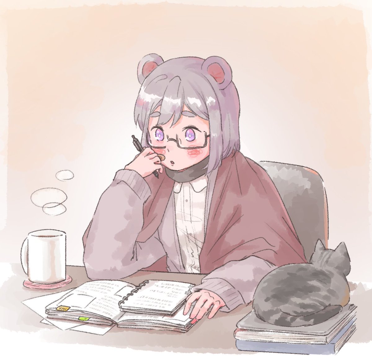 Tipanya_'s tweet photo. Jan 2026➡️ Now! 

Thank you everycub for your support these last few months! 💜 I graduated from school &amp; I'm finishing up my study arc for my exam in ~2 weeks! I hope you can continue to support me as we wrap up the cramming arc &amp; play plenty of games soon! 🎨#striped_bubble https://t.co/U7GPMJRjZL
