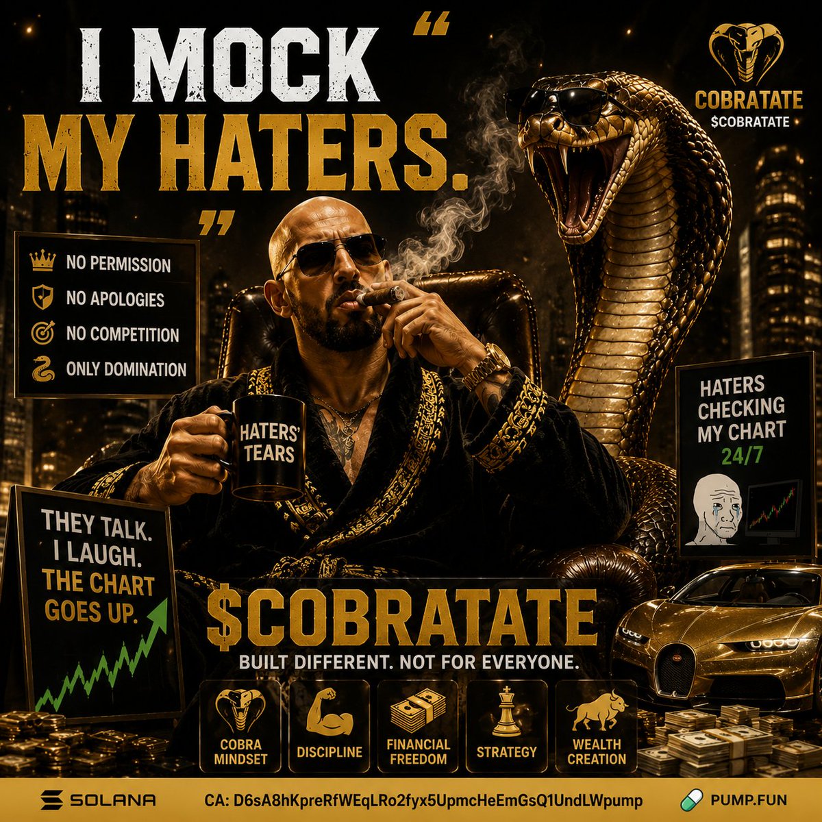 AtiliaCrypto's tweet photo. 🐍 They said they'd mock the Cobra.
Now they're refreshing the chart every 30 seconds. 😂📈
Keep talking. We'll keep building.
$COBRATATE
CA: D6sA8hKpreRfWEqLRo2fyx5UpmcHeEmGsQ1UndLWpump
🐍👑 #COBRATATE #Solana #Crypto #Memecoin #PumpFun https://t.co/eCoXtQb6BJ