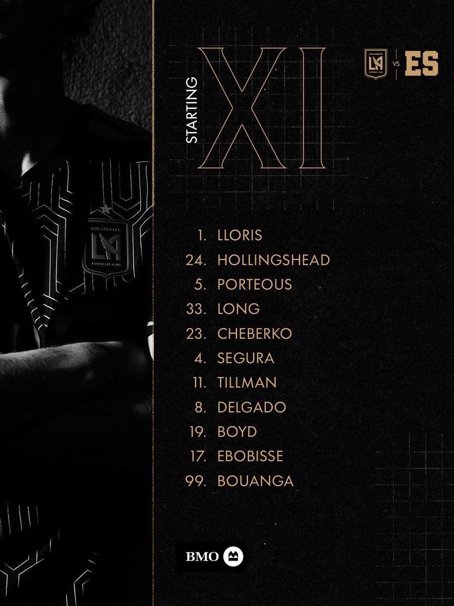 LAFC's tweet photo. The Starting XI for #LAFCvSLV

#LAFC | @BMO_US https://t.co/gprm6ZBowc
