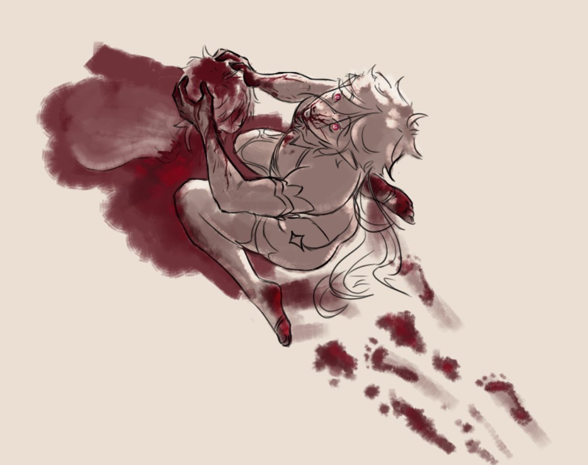 XirnaX1's tweet photo. Gore(?) warning! I been tapping into Nix’s actual Vampire side its so fun💕🫶 #oc https://t.co/8BylX3V2EK