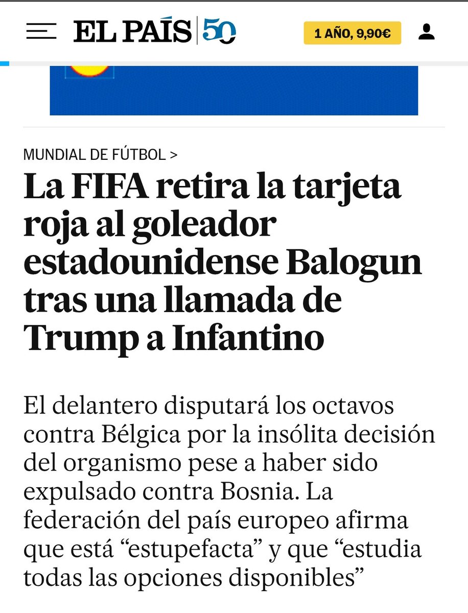 alinadetormes's tweet photo. Esto debería suponer que el resto de selecciones se marcharán inmediatamente del mundial. Y sí, diréis que siempre ha habido trampas, con todo lo demás pasa lo mismo, pero el nivel de descaro supone romper lineas rojas cada día. 

Y claro, es mucho más grave que secuestre presidentes, que asesine líderes de otros países, que bombardee países o pescadores o que persiga a su propia población... Pero está es otra más de un estado de cosas que, vuelvo a repetir, es romper cada día una nueva línea roja y se lo permiten. 

Se lo permiten todos.