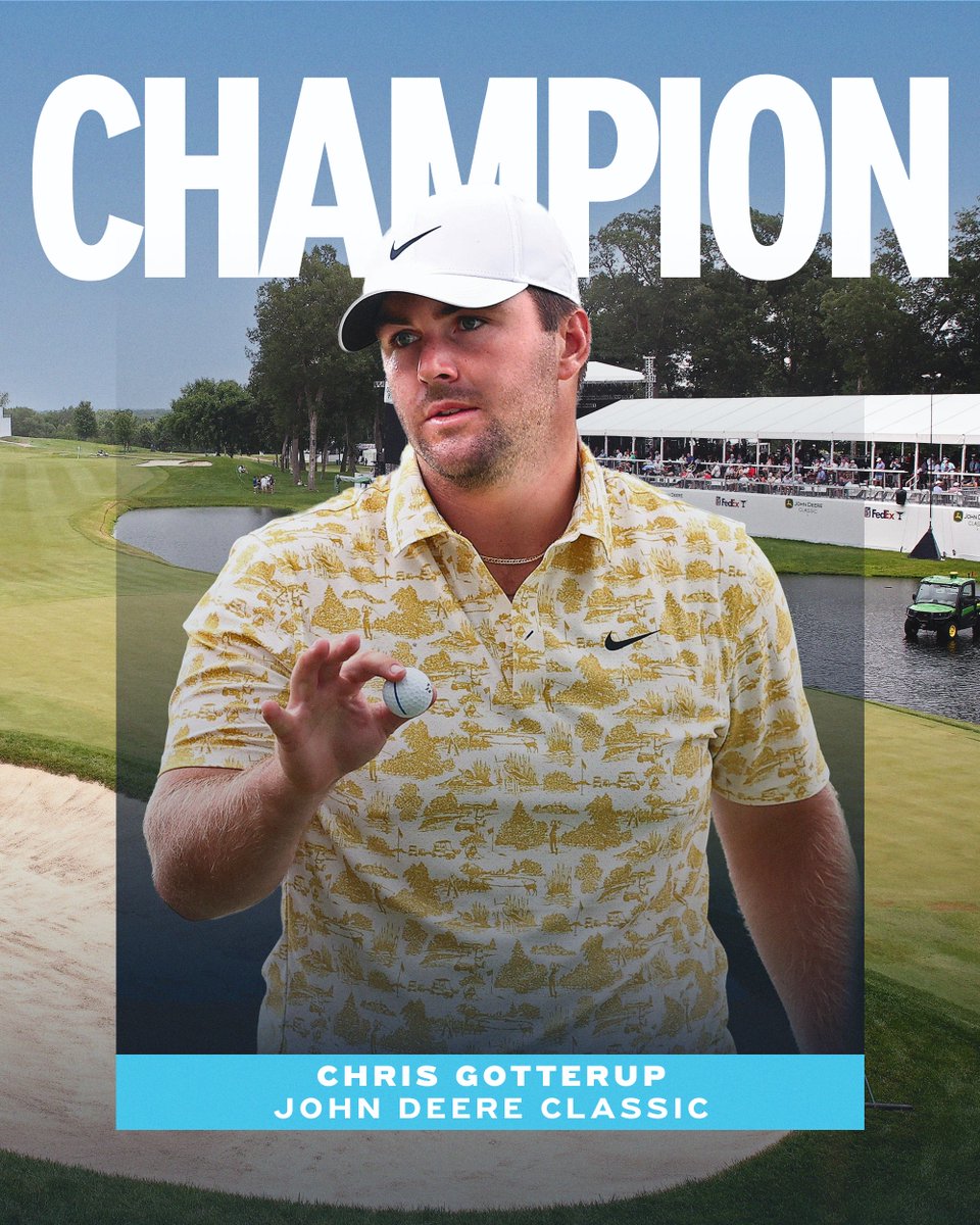 GolfChannel's tweet photo. CHRIS GOTTERUP SHOOTS A SUNDAY 62 TO WIN THE JOHN DEERE! https://t.co/7Vi7rohrrg