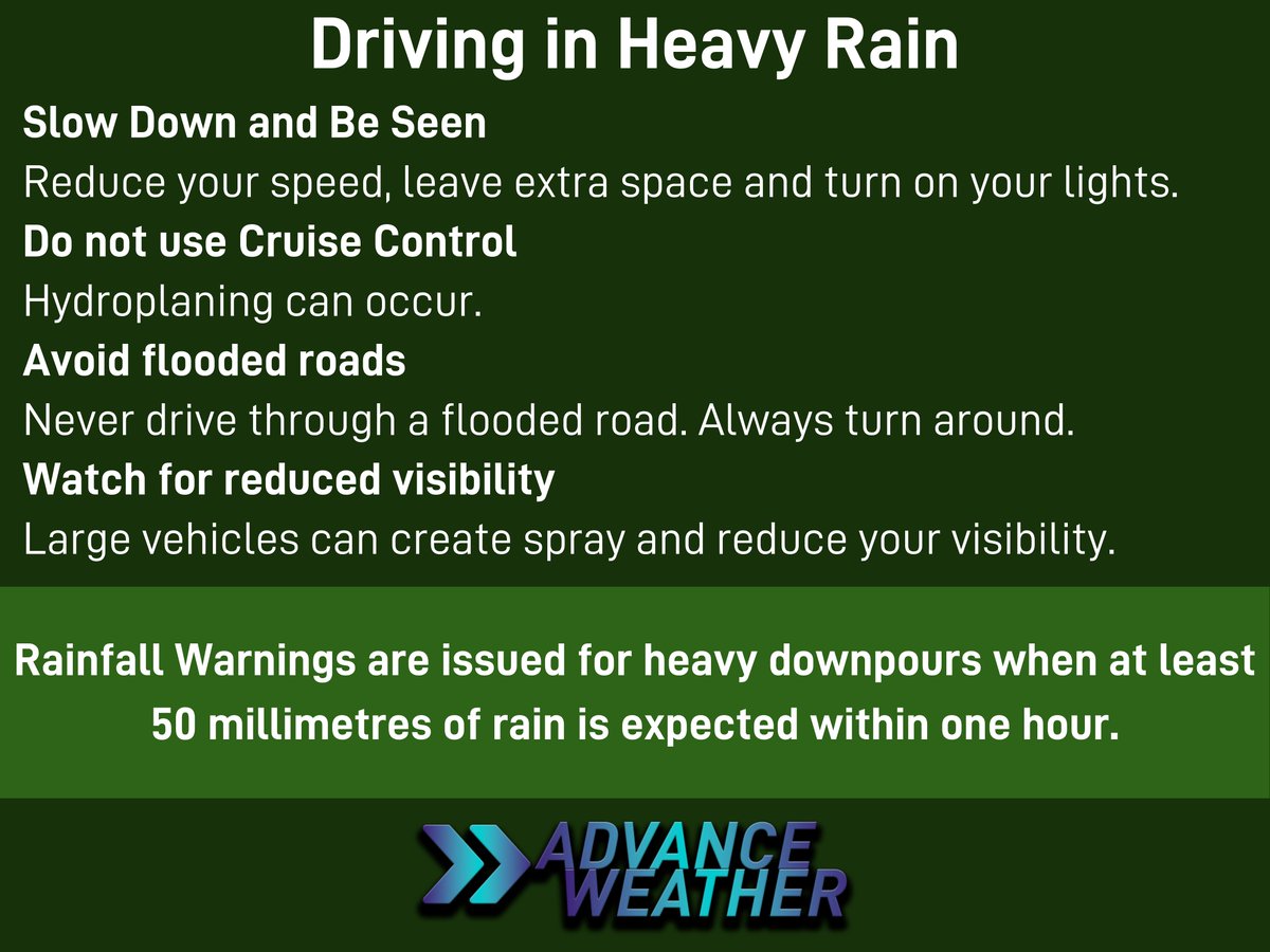 AdvanceWeather's tweet photo. **More Slow Moving Rain and Thunderstorms Monday**

Heavy rain and embedded thunderstorms are expected in the Golden Horseshoe beginning Monday morning, likely continuing through the afternoon. Some showers are expected in Southwestern Ontario and the GTA through the day. https://t.co/izAYfzS42F