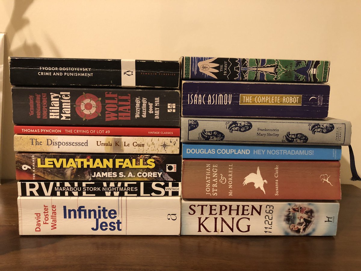 booktom28's tweet photo. I’m new to #booktwt and need to make some moots! 

- 28, mainly into sci-fi, classics and postmodern literature, but can be open minded to more 
- my dog reads almost as much as I do 
- here’s just a few books I’ve loved over the last couple of years https://t.co/27EUxI762v