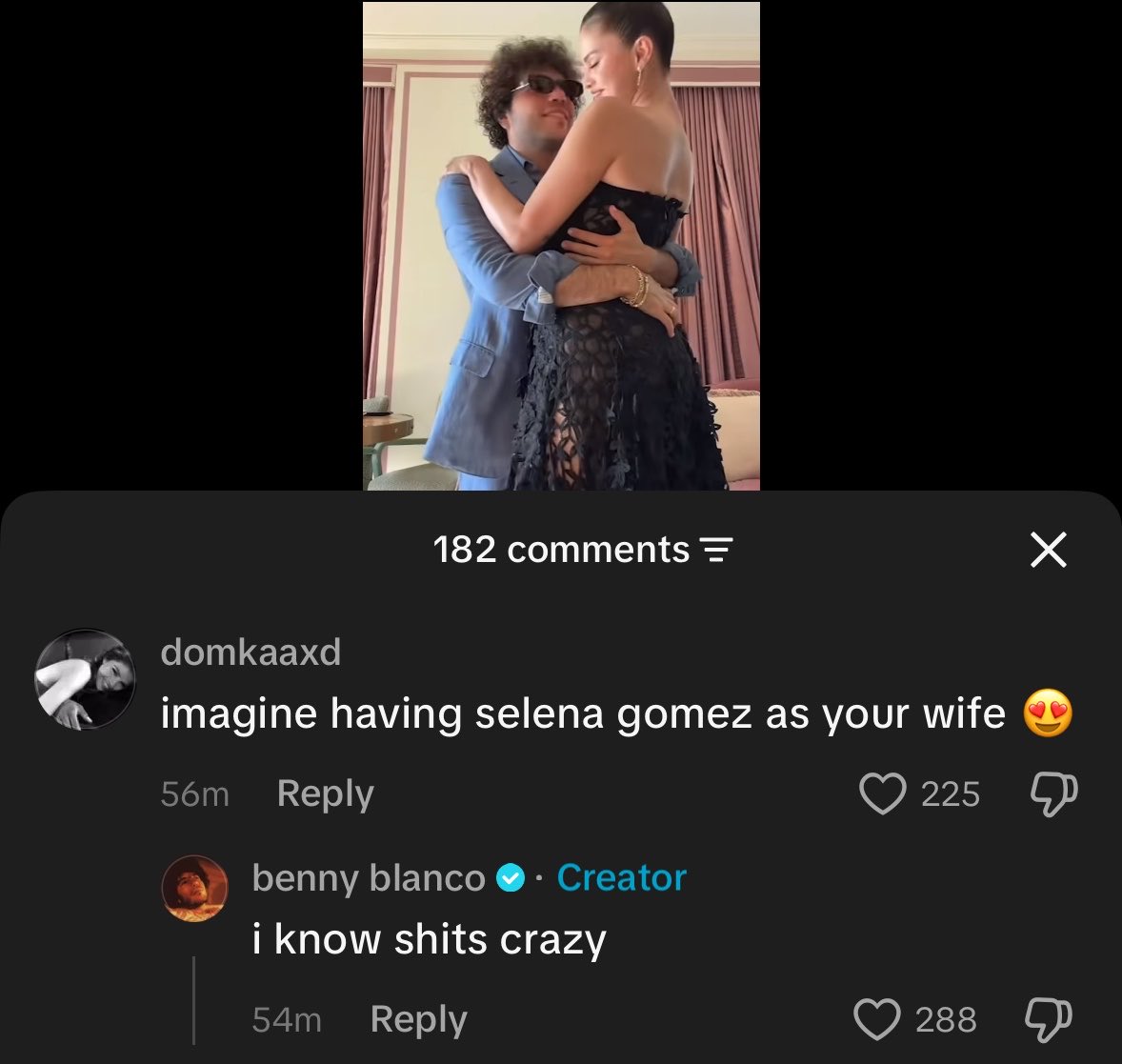WorldwideSelG's tweet photo. Benny Blanco commented on his recent TikTok video https://t.co/nfCFc2qpdB