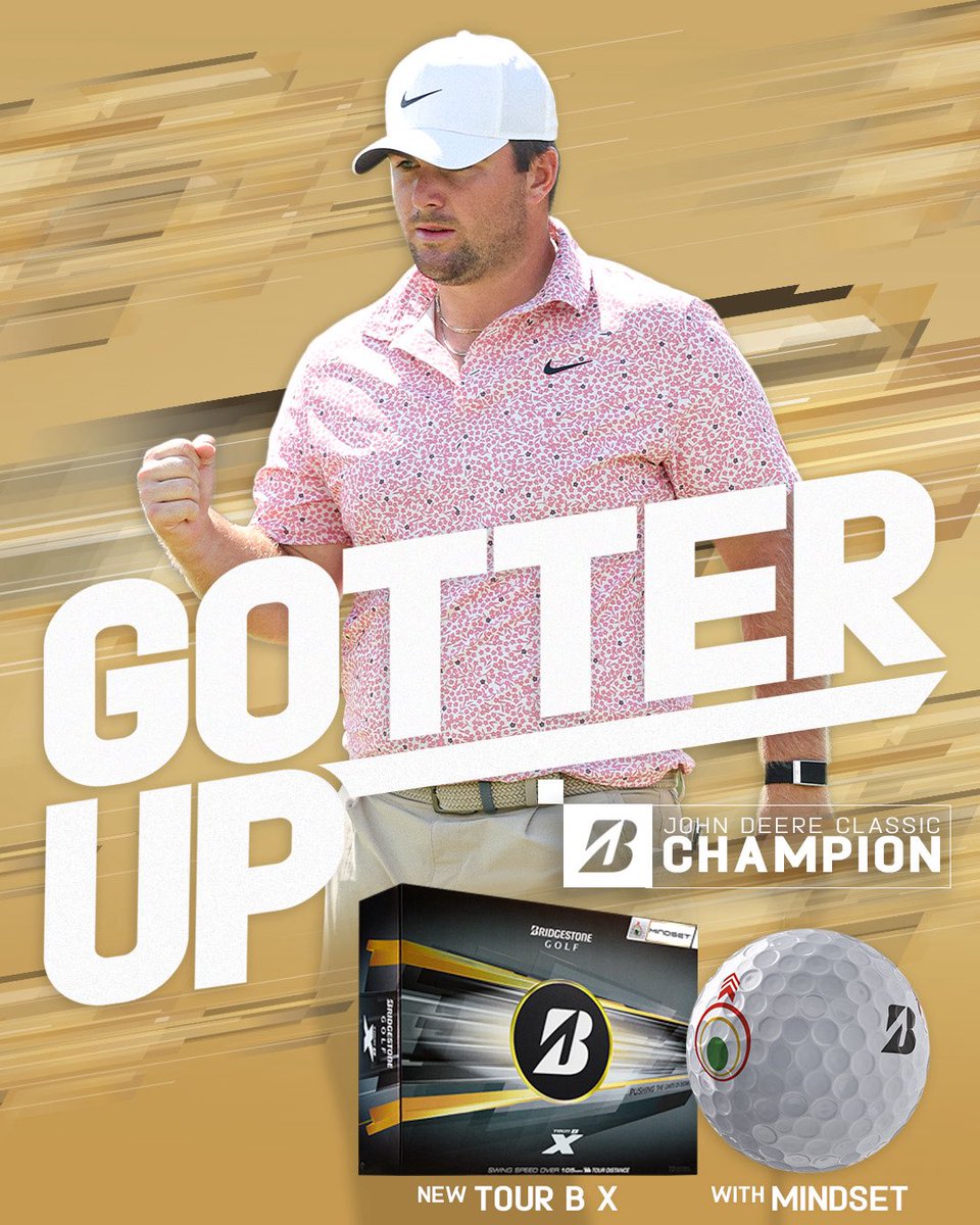 bridgestonegolf's tweet photo. Third win. One Incredible Season... Gotterup's just getting started and keeps climbing with new TOUR B X.
#TOURBX⚫️ https://t.co/1Ikp0bWYhW