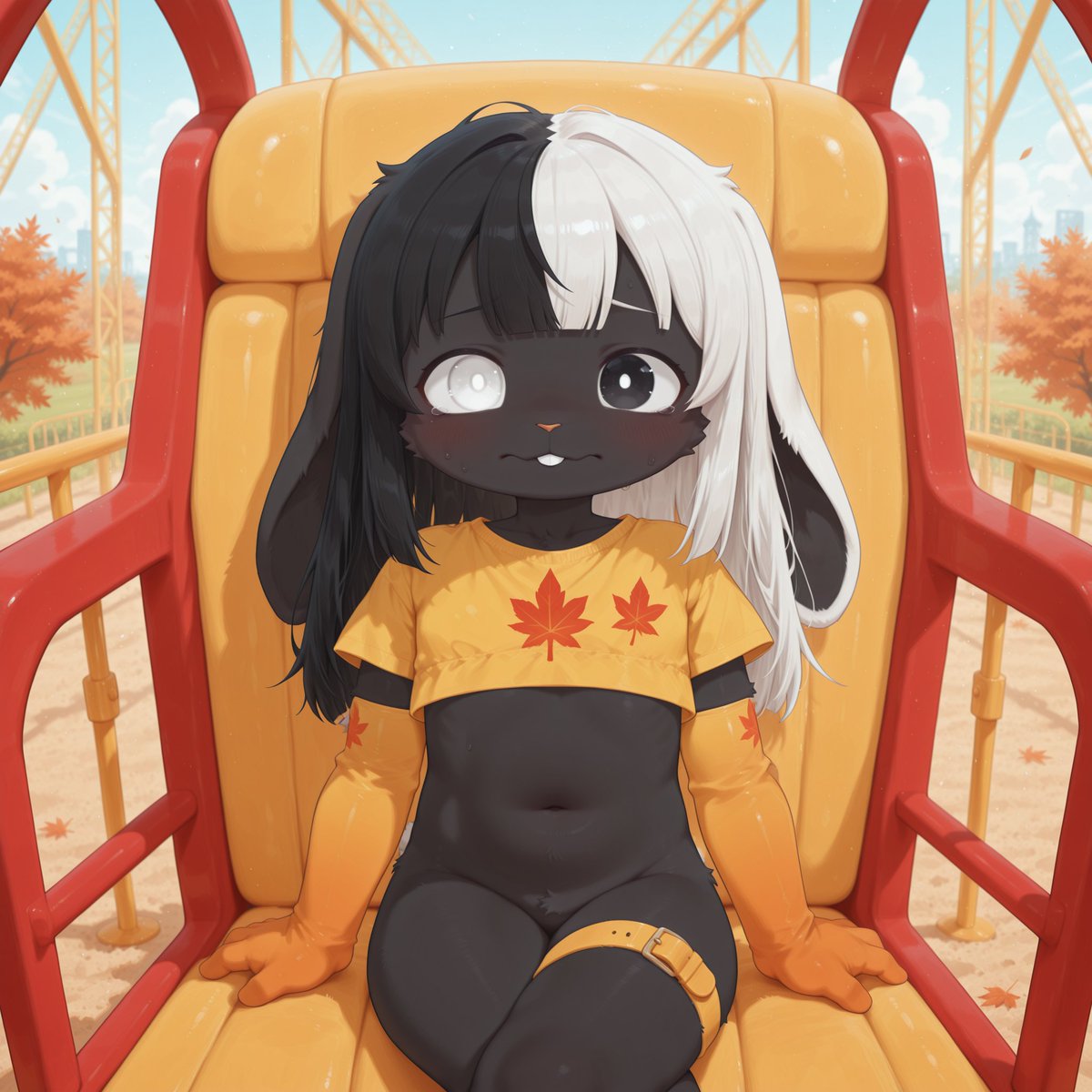 PixelPawSafe's tweet photo. a little nervous on the carousel 😣 https://t.co/ylWRUgDc8T