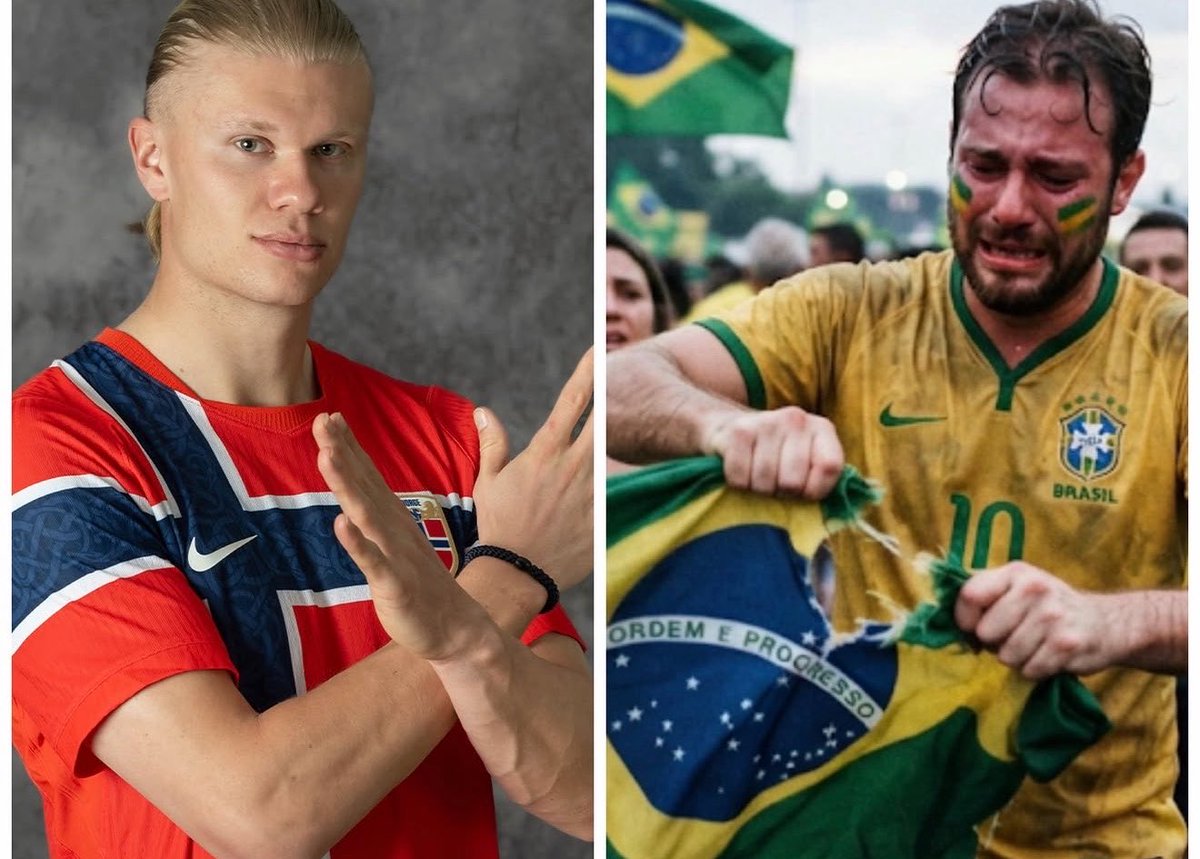 desastrosoofc's tweet photo. Noruega faz seu segundo gol contra o Brasil e elimina de vez o Brasil da copa do mundo https://t.co/L8SuqJngSx