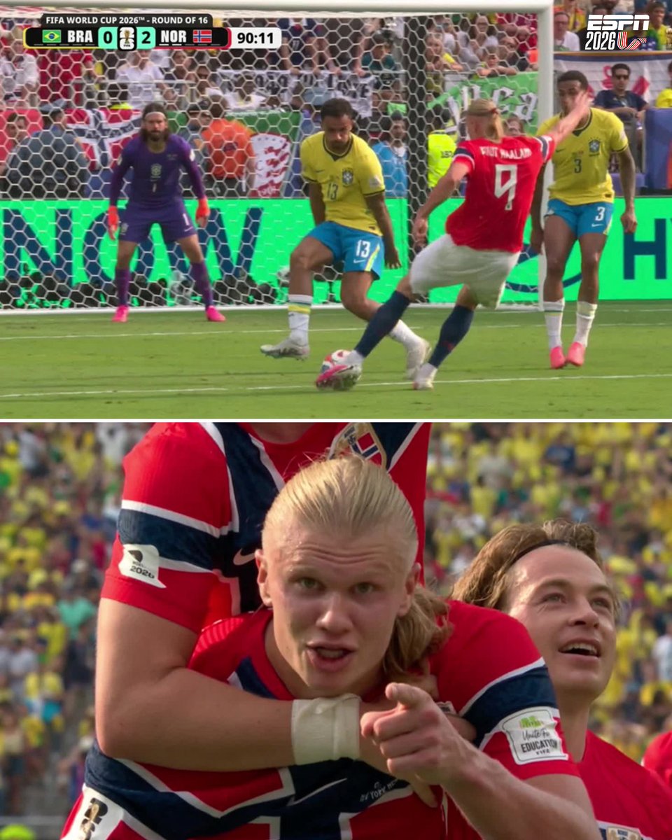 ESPNDeportes's tweet photo. GOLAZO de Haaland que prácticamente asegura el pase a Cuartos de Noruega 🤩🇳🇴. https://t.co/jjhn4myzxq