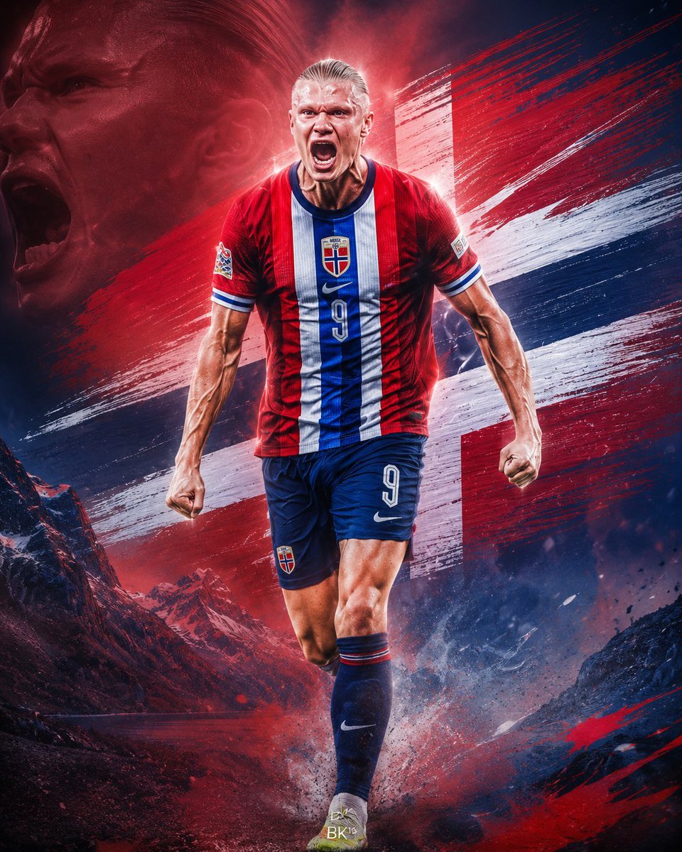 ShadrachOladele's tweet photo. Erling Haaland is dragging Norway to  the World Qater finals 2 GOALS ⚽⚽ 🔥🔥🔥🔥 

7 goals i hs first World Cup 😭😭🔥 https://t.co/0x9OruYmS1