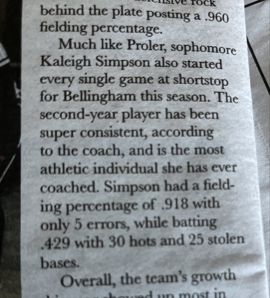 KalSimpson2028's tweet photo. Beautiful Article written about Bellingham Varsity softball. @BGSAMass https://t.co/jyxVbORJi9