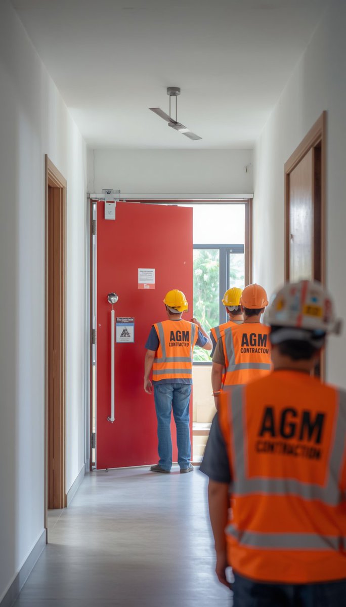 aortaadly's tweet photo. Jangan asal pilih pintu besi! Fire door wajib punya fire rating resmi &amp; aksesori khusus demi keselamatan gedung. 

Pastikan instalasinya presisi bersama AGM Contractor agar standar keamanan terpenuhi. Hubungi WA 081217162328 / baca di https://t.co/zGQ0Guvj3d https://t.co/dnKNBlrUWp
