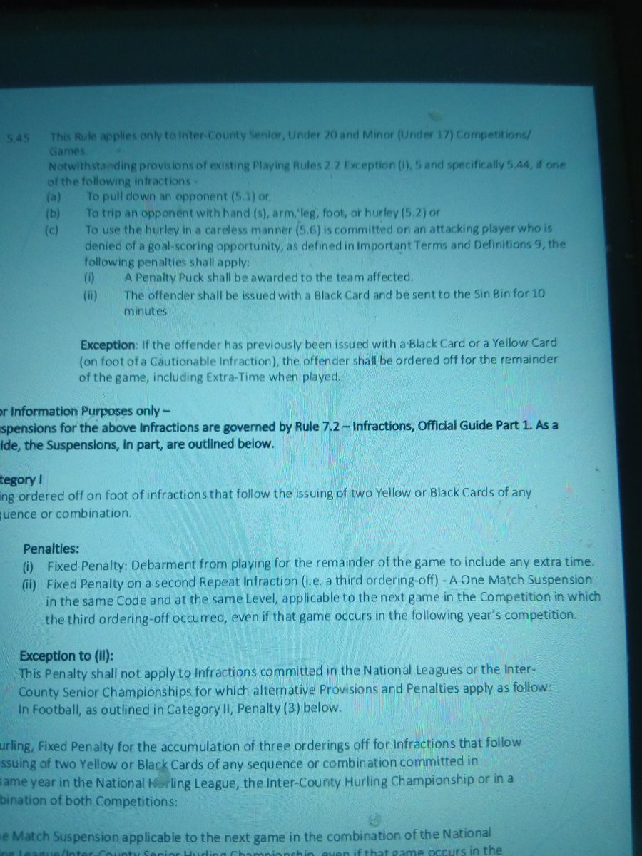 amcl1986's tweet photo. @mlverney It’s a very strange rule that’s full of ambiguity… This is the actual wording of the rule from the rule book. Nothing in there about the 13m line or having possession / control over the ball. Too much pressure on the referee in this decision I think. Need overhauling https://t.co/7Z4oNrlniq