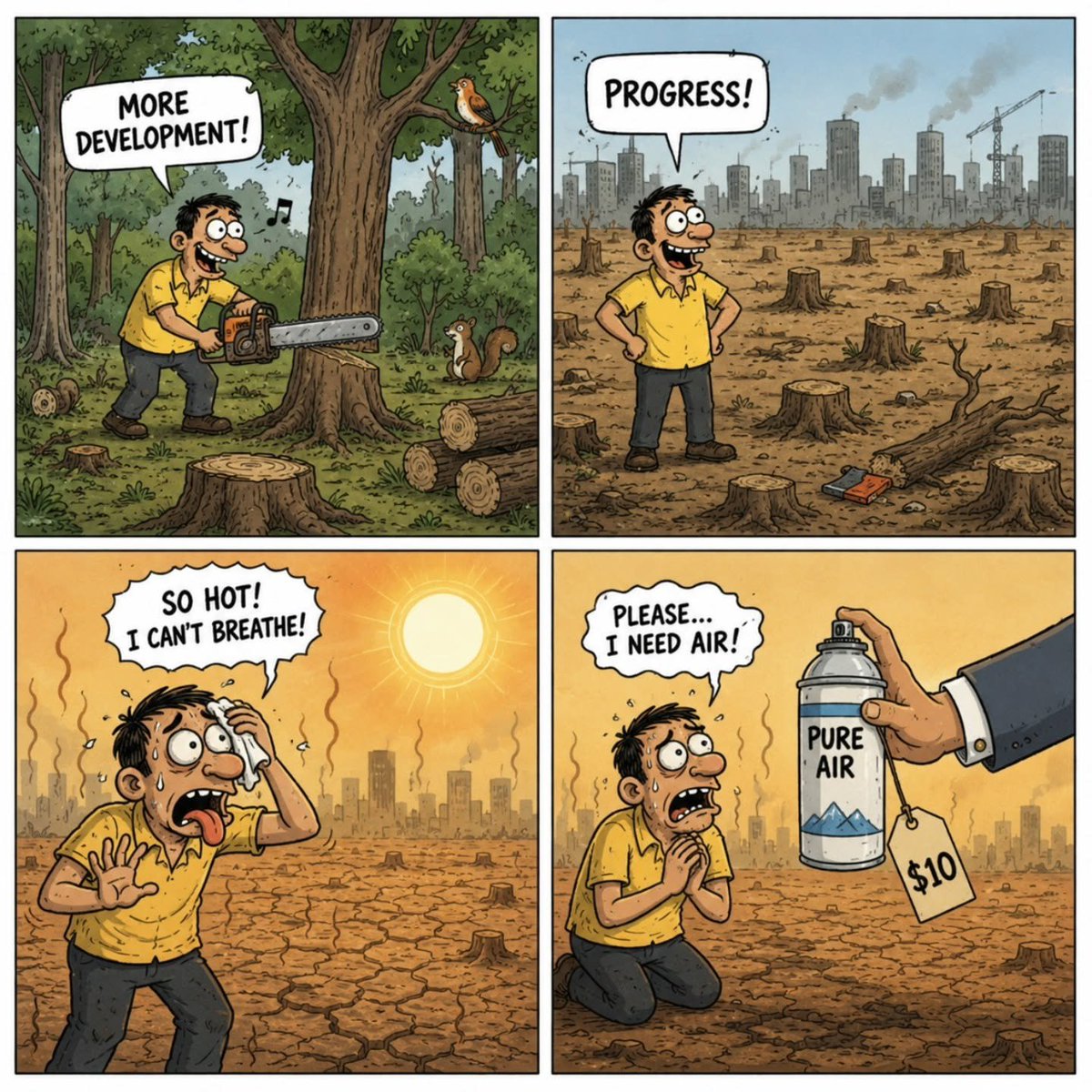 muratsevgi's tweet photo. 🌳 🍂 Kendi ciğerlerini katlettiğini anlayabilecek kadar bile aklı olmayanın nefes alabilmesi için uğraşmak da pek adil bir davranış değil. 🌲 🍁 https://t.co/bFPnyiJeG4