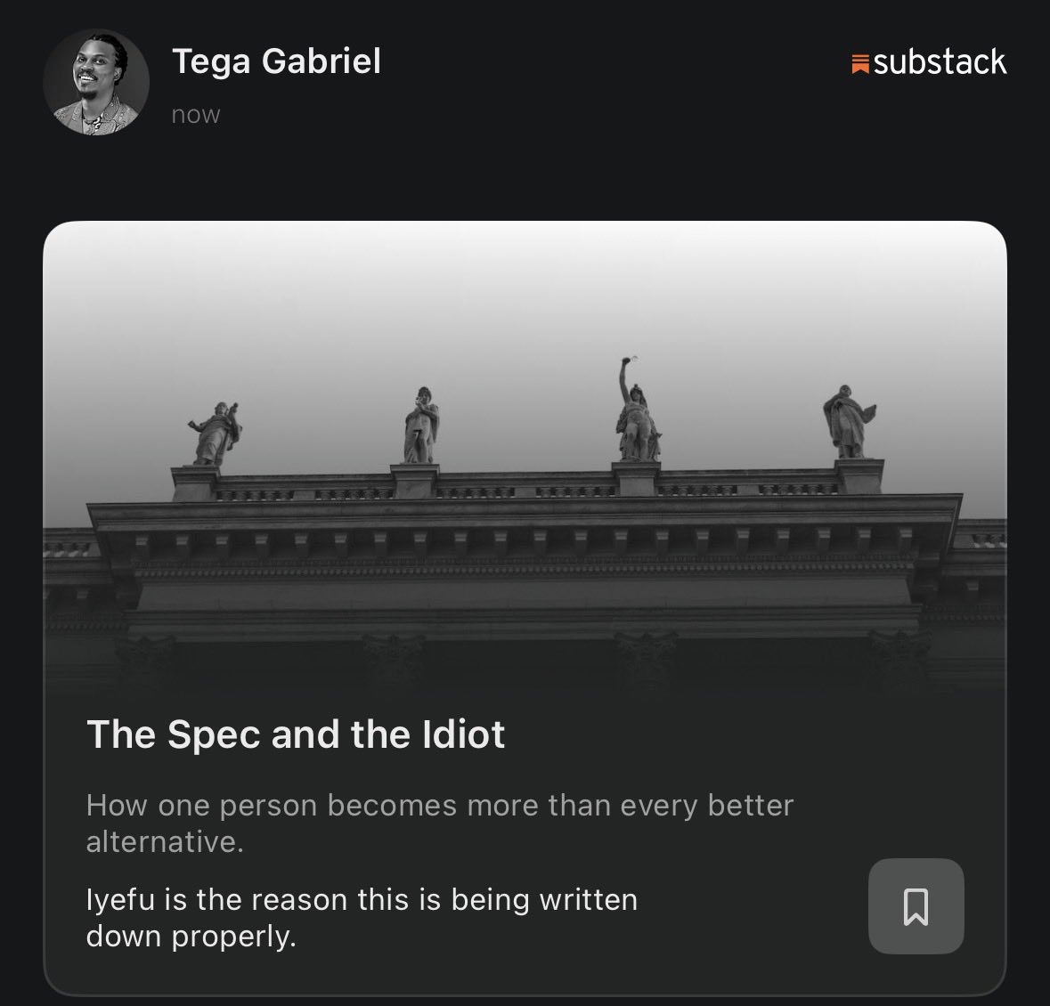 Tega_Gabriel's tweet photo. @iyefuu unconvinced, asked the questions that demand a lot more rigor. Of course, I had to take it seriously. 

https://t.co/ofRvpZcKvx https://t.co/Dgkh0hAhxb