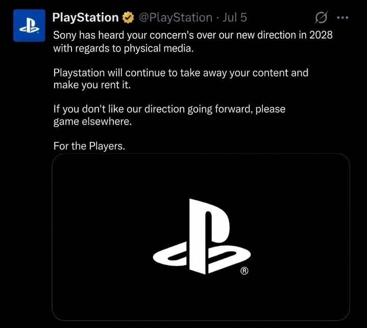 PunisherAgent's tweet photo. SONY HAS RESPONDED 

#Playstation #ps4 #ps5 #gaming https://t.co/AZEojL68pC
