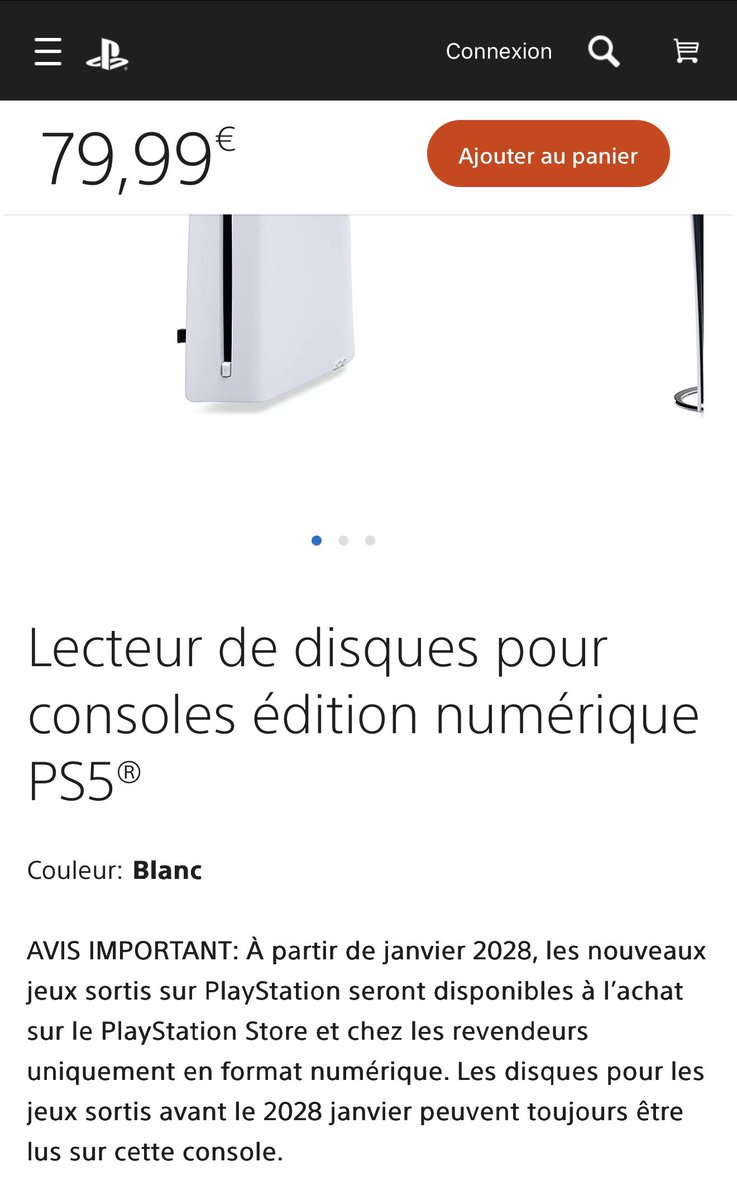 Fazerbleu's tweet photo. La page du Lecteur CD PS5 a été mis à jour. Lisez le texte https://t.co/FlfvLlKOai