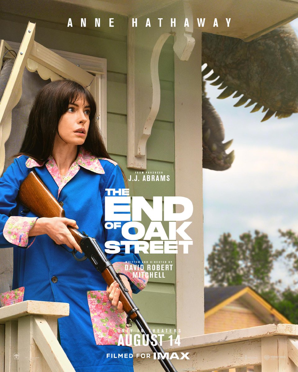 Fandango's tweet photo. New posters for #TheEndOfOakStreet starring Anne Hathaway and Ewan McGregor - Coming to theaters August 14. https://t.co/lT26v1LQ5u