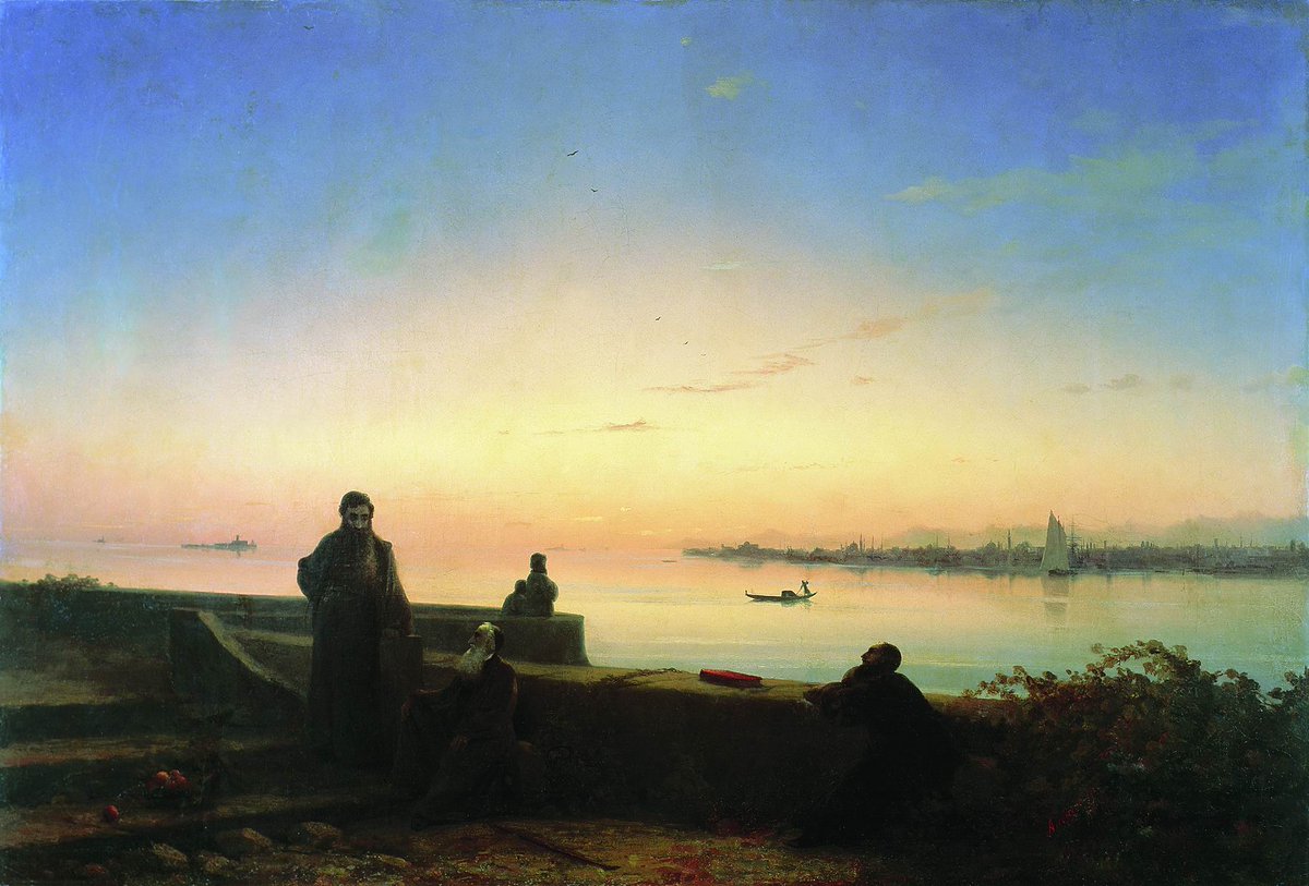 Tcolegoat's tweet photo. "The Mekhitarist Fathers on Lazarus Island, Venice" - Ivan Aivazovsky (1843) https://t.co/XoNlZJPxa0