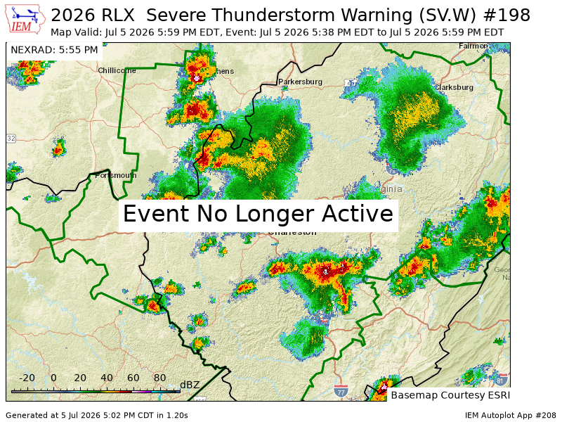 DynamicWx_OH's tweet photo. RLX cancels Severe Thunderstorm Warning for Kanawha, Putnam [WV] https://t.co/eEmOLe2xim https://t.co/1WuxmBojsv