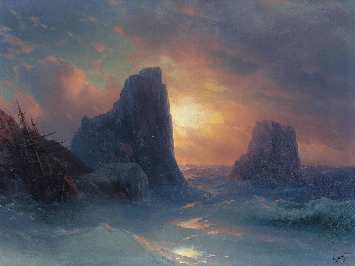 DailyClassicArt's tweet photo. Ivan Aivazovsky - "Shipwreck" (1875) https://t.co/y4wHb21c57