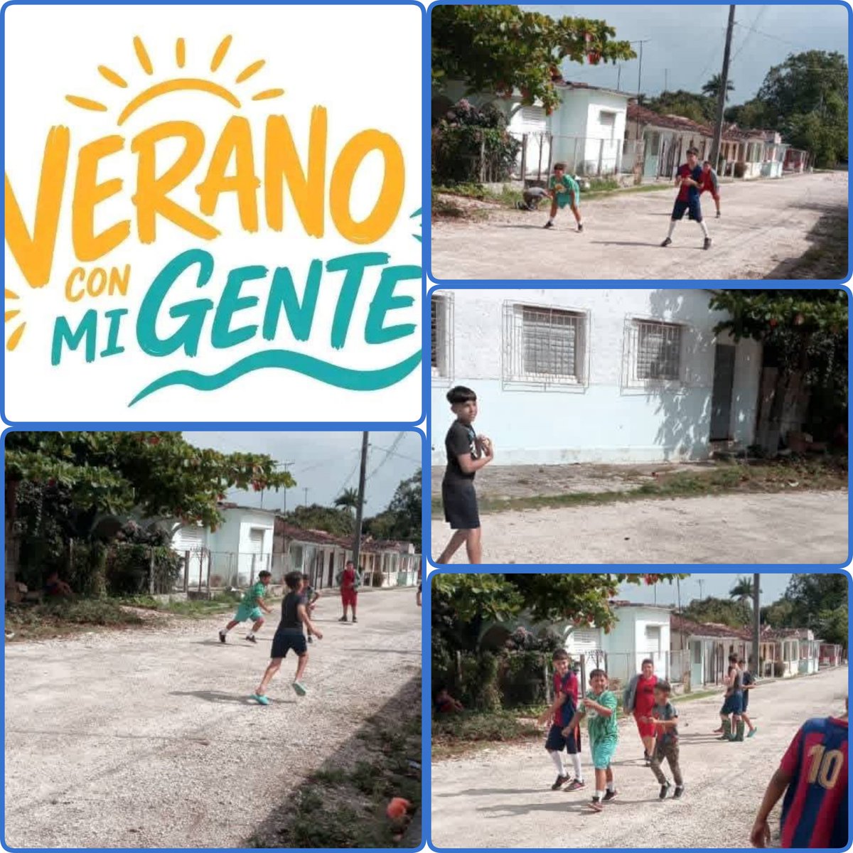 DailyPrezR1965's tweet photo. #InderEncrucijada y #EducaciónEncrucijada Verano Con Mí Gente en El Barrio es Mí Patria, Pelota a la Mano en el barrio de la bodega de la circunscripcion 2 del Consejo Popular Encrucijada Norte. #100AñosConFidel #VeranoConMiGente #VillaClaraConTodos https://t.co/TDYi5jCAMh