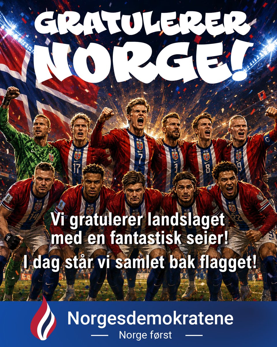 Norgesdem's tweet photo. Nyyland - Haaaland - Heia Norge https://t.co/oC33FJOJnj