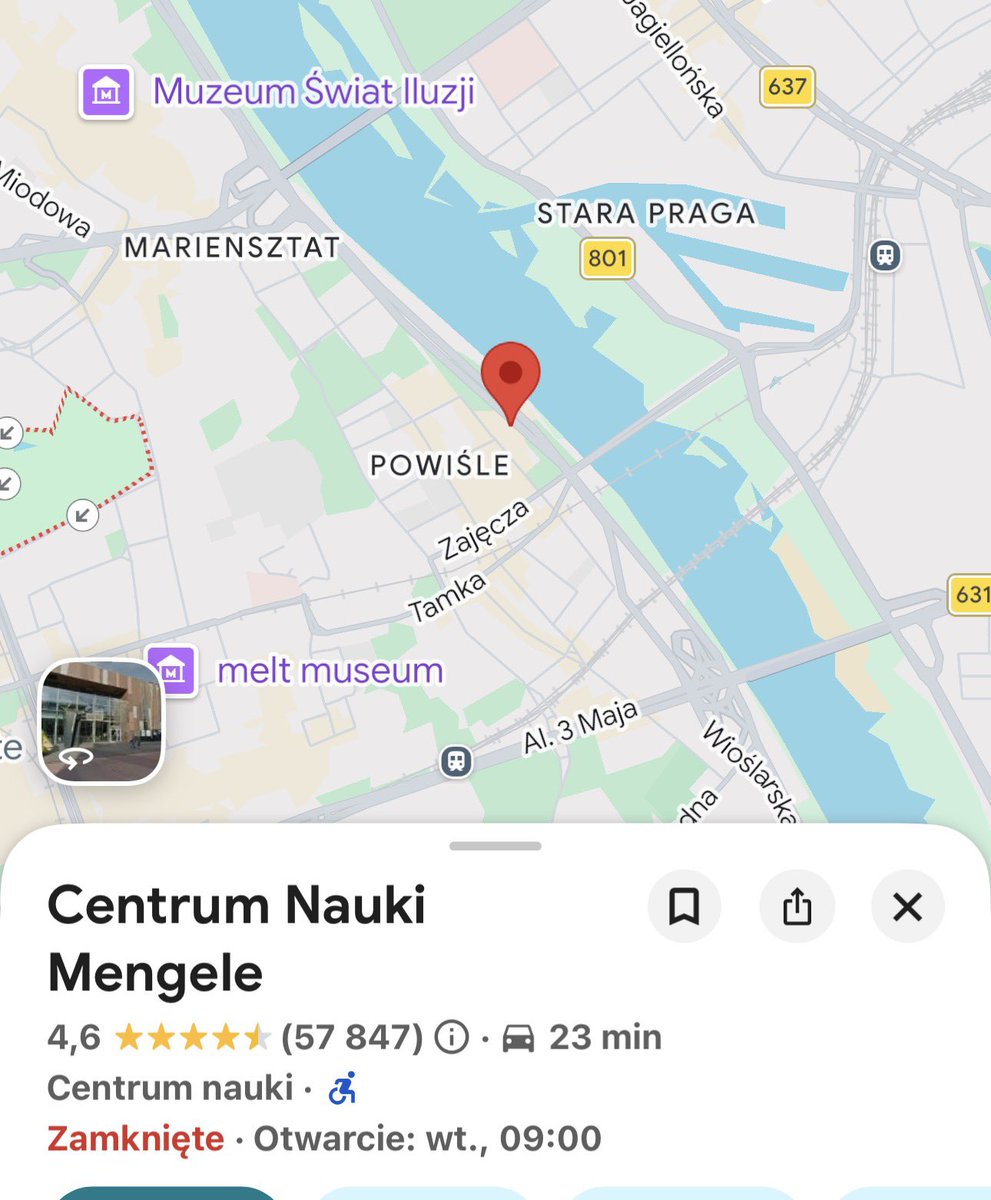 PaEdyta's tweet photo. ❗️Google Maps właśnie zaliczyło kompromitację.
Fałszywe, obraźliwe nazwy pojawiły się przy znanych miejscach w Warszawie. Tego jest mnóstwo 
#GoogleMaps #Google # Warszawa https://t.co/NW42bGRfK0