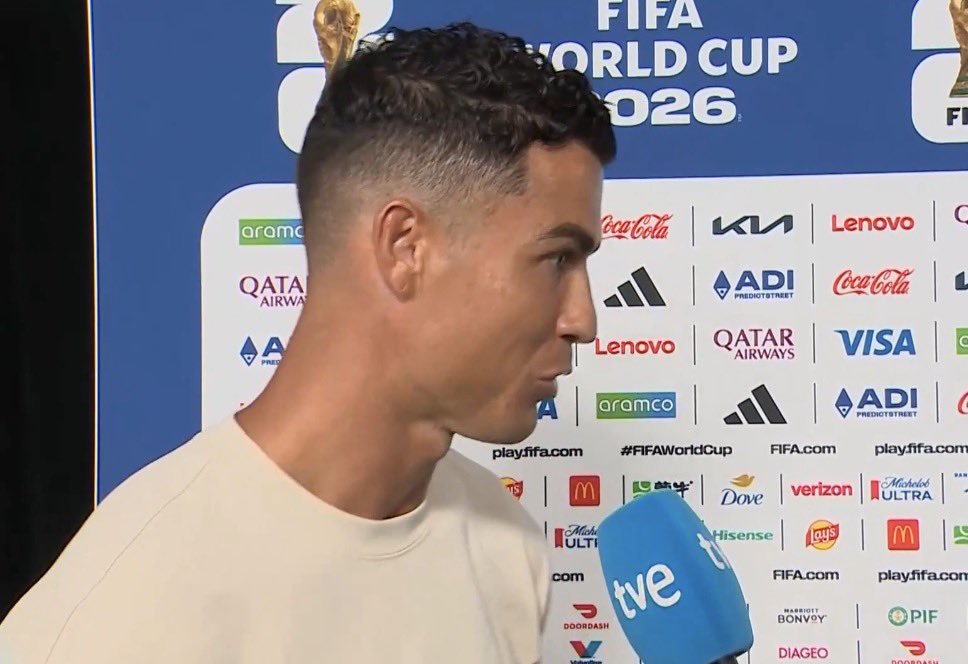 AlNassrTribune's tweet photo. Were you looking forward to facing Spain, or would you have preferred to conserve your energy for later stages?

🇵🇹🗣️ Cristiano Ronaldo:

"It would have been better if the match had been a little later, but that's how it happened.

That's just how the World Cup is, and that's how matches are.

If you want to win a competition, you have to play against the best."