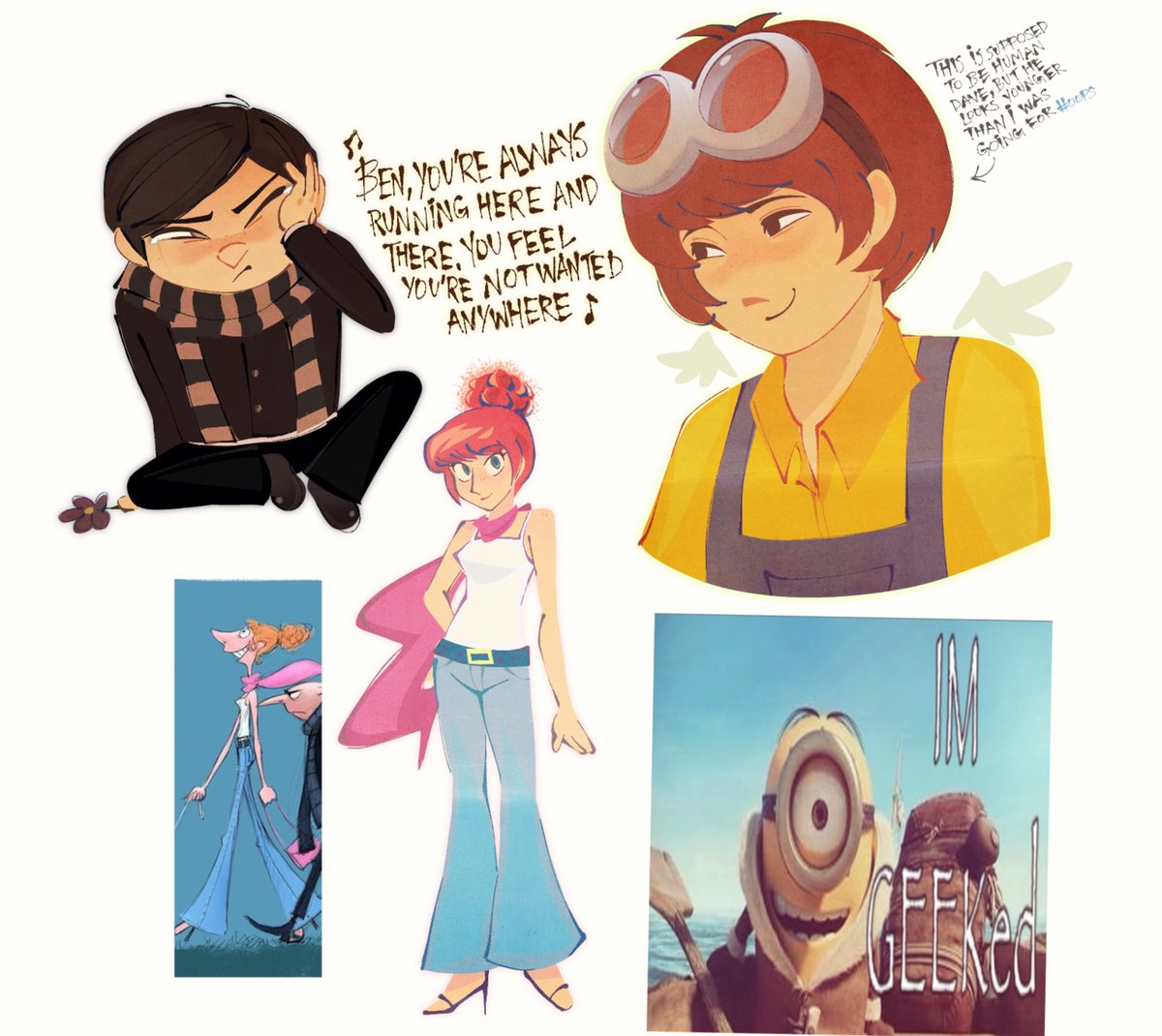 cinnaminion44's tweet photo. too scared to post on da main….#despicableme most random line up EVER😭😭✌️ https://t.co/fxfkBkNZFT