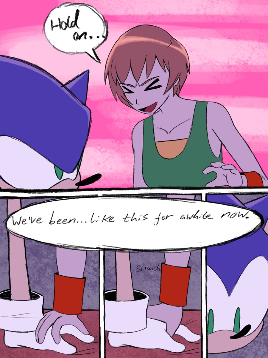 Superguy551's tweet photo. Chie, Sonic doesn’t have a phone (1/2) https://t.co/qLzI8rocNf
