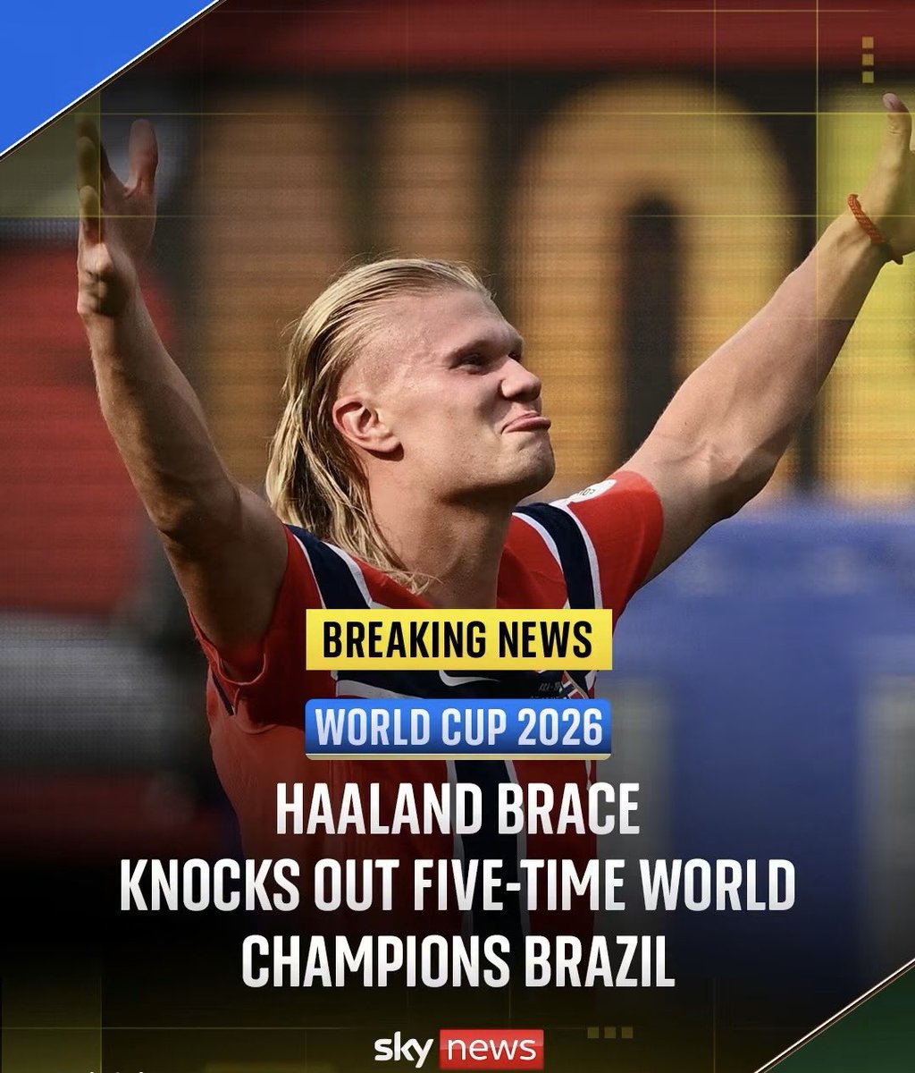 daddyhope's tweet photo. The Viking king has done it again. He has scored the goals that knocked out one of my favourite teams, Brazil.

Congratulations to Norway. Their victory is yet another reminder that world football has changed dramatically. The days when Brazil dominated the game and opponents feared them before a ball was even kicked are long gone. Football evolves, and new powers emerge.

As a lifelong admirer of Brazil, I am disappointed to see them bow out. But that is the beauty of football. Yesterday’s giants must constantly reinvent themselves, because history alone does not win matches.

I am sad to see Brazil go, but full credit to Norway for a deserved victory.