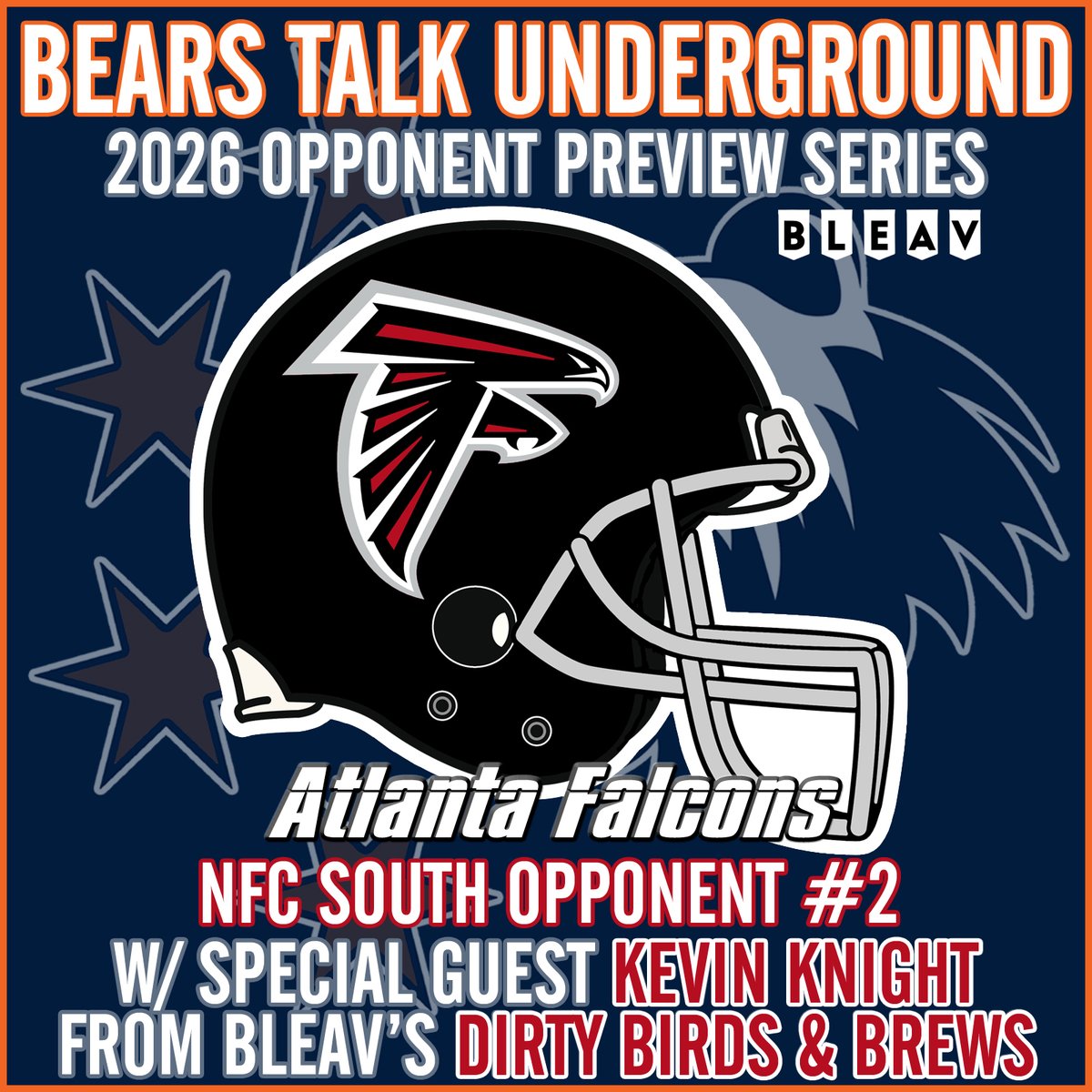 BTUPodcast's tweet photo. ***NEW PODCAST***

@BTUPodcast hosts @FalcoholicKevin from the Bleav's Dirty Birds &amp; Brews podcast to preview the 2026 Atlanta Falcons!!

Hear all of that and more on Apple, Spotify or 
https://t.co/70YnxNJlui

#Bears #Falcons #BleavCrossover https://t.co/XHSZabXzw2