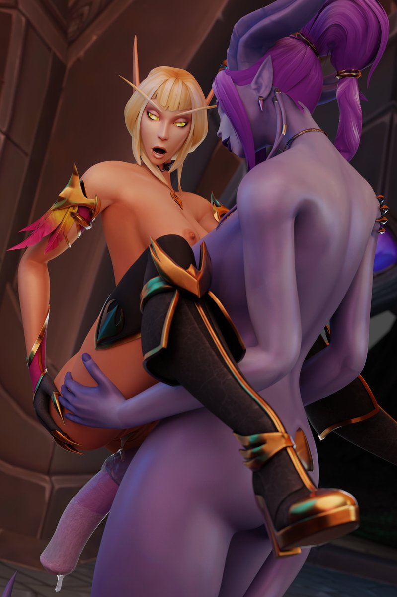 Liania_Nsfw's tweet photo. Liania got literally carried away with the Draenei ~

Art made by @_MrTaxman_ https://t.co/QsdNp7UWoH