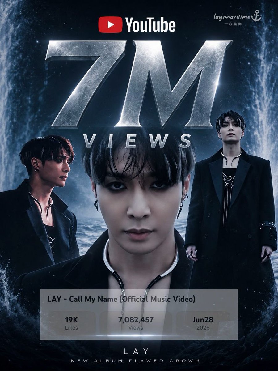laymaritime's tweet photo. “Call My Name” Official MV in YouTube has officially surpassed 7 Million views ! 🥳

Let’s keep going for #Lay !

LAY - Call My Name (Official Music Video) https://t.co/GDf8VWtDL2 via @YouTube https://t.co/8BxloIQG3S