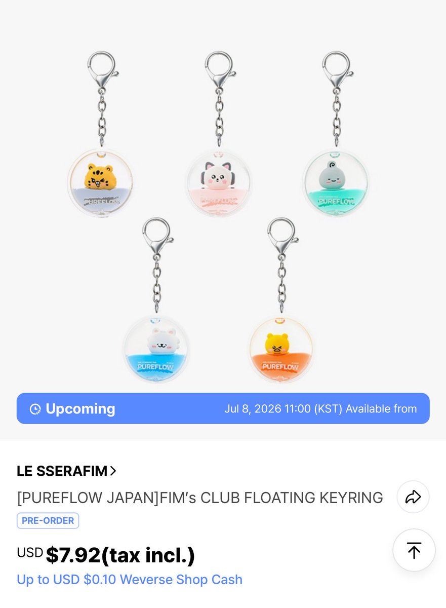 the Pureflow tour merch for JP is even cuter than Korea’s and I already ...