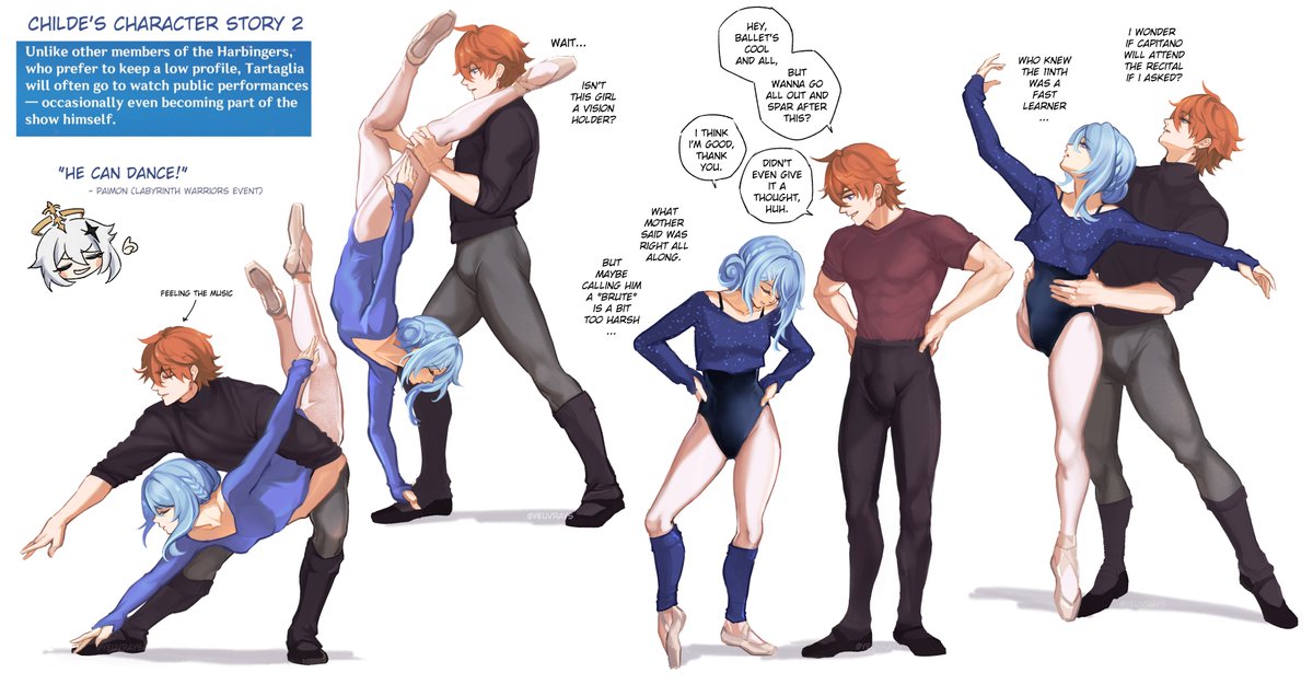 yeuvrays's tweet photo. theater kids🩰

can we have odette as #childe 's first cryo bestie please 🥹 https://t.co/5HjND5ZhHh
